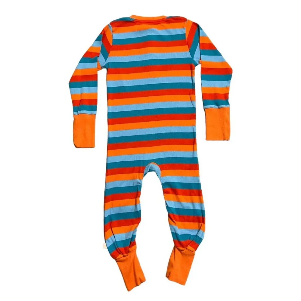 Alba Of Denmark Sz 110 (5Y) Dragon Stripes Ribbed Playsuit Jumpsuit Romper